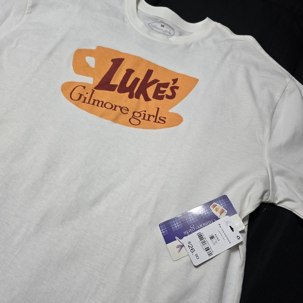 Gilmore Girls White Tee with Orange Graphic, MED - Picture 4 of 6